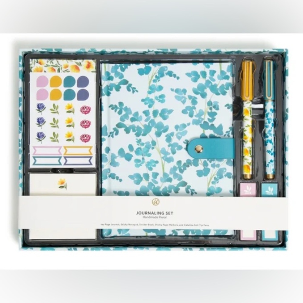 U BRANDS Handmade Florals Journaling Set, Multicolor, NWT